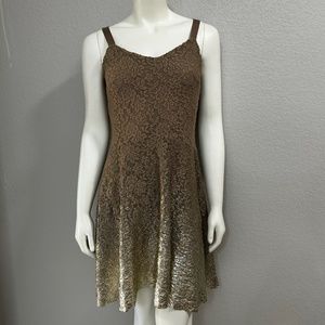 Free People Lace/Gold Ombre Dress